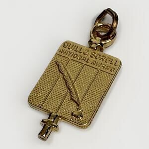 Quill & Scroll Charm Pendant National Award Honor Society High School Journalism